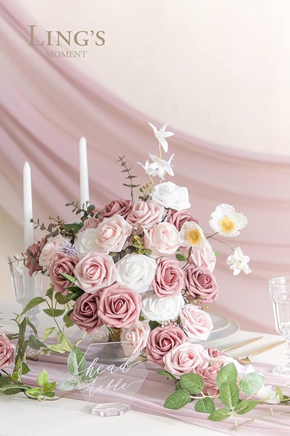 Ling's Moment Artificial Flowers, Realistic DIY Foam Floral Decor - Image 3