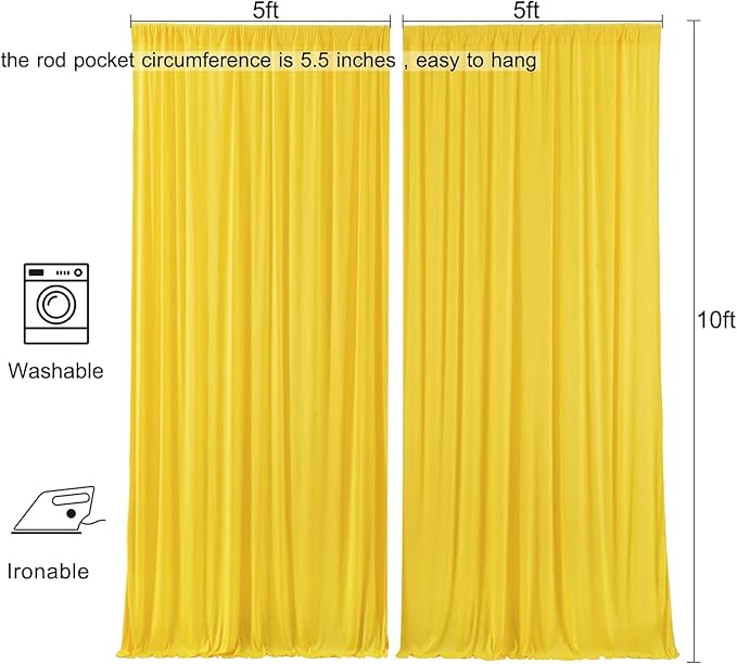 AK TRADING CO. 10 feet x 10 feet Polyester Backdrop Drapes Curtains Panels - Image 7