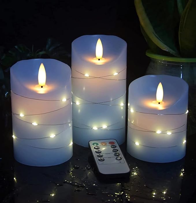 danip Sky Blue LED Flameless Candle - Image 7