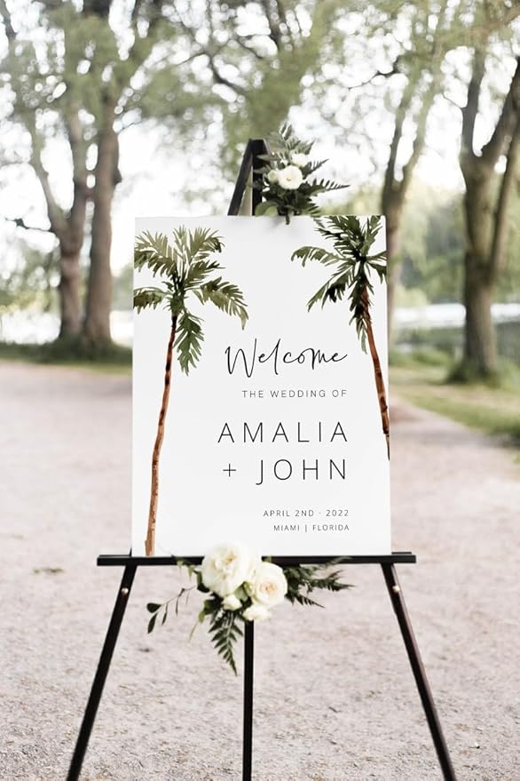 Greenery Wedding Welcome Sign, Welcome Wedding Sign Template, Script Wedding - Image 4