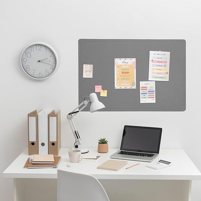 Bulletin Board, 36 x 24 Inches Felt Pin Board - Image 7