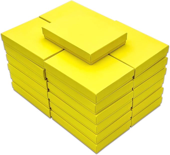 TheDisplayGuys - 25-Pack #53 Kraft Paper Cardboard Gift Boxes/Jewelry Cases w. - Image 3
