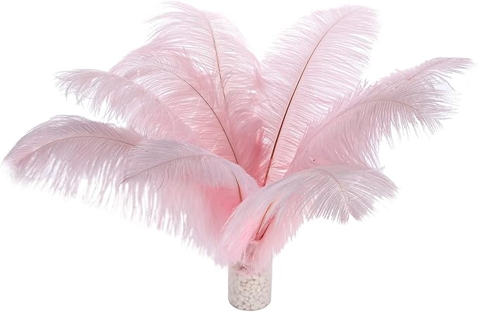 Happy Feather 16-18 inch Pink Ostrich Feathers Craft - Image 4