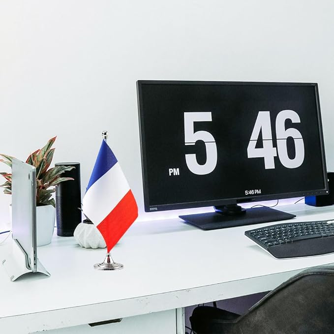 France Flag French Flags, Small Mini French Desk Flag, Used - Image 5