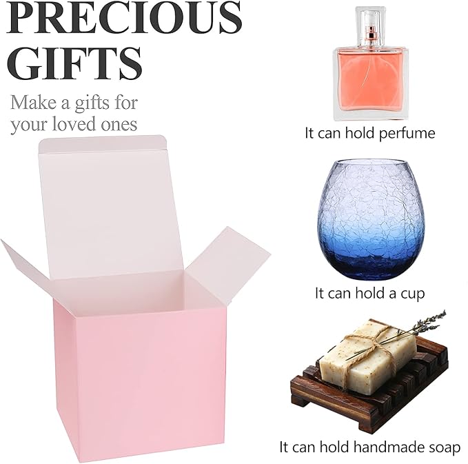 COTOPHER Small Gift Boxes 25 Pack 5x5x5 inches Pink Gift Boxes - Image 2