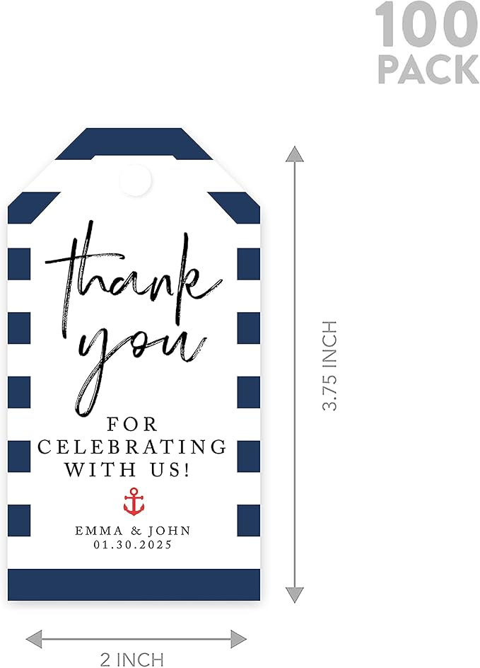 Andaz Press 100-Pack Personalized Thank You Tags - Image 5
