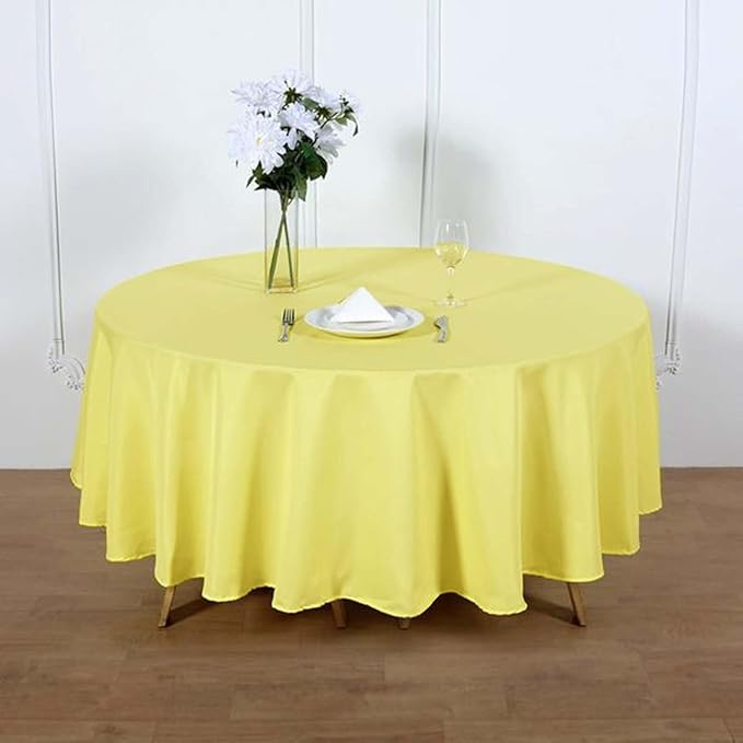 Efavormart Round Tablecloth, 90 Inch Stain & Wrinkle Resistant Washable Table - Image 2