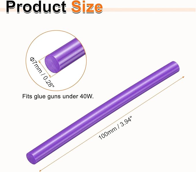HARFINGTON 10pcs Hot Glue Sticks 0.28" Dia x 3.94" Long EVA Mini Hot Melt - Image 2