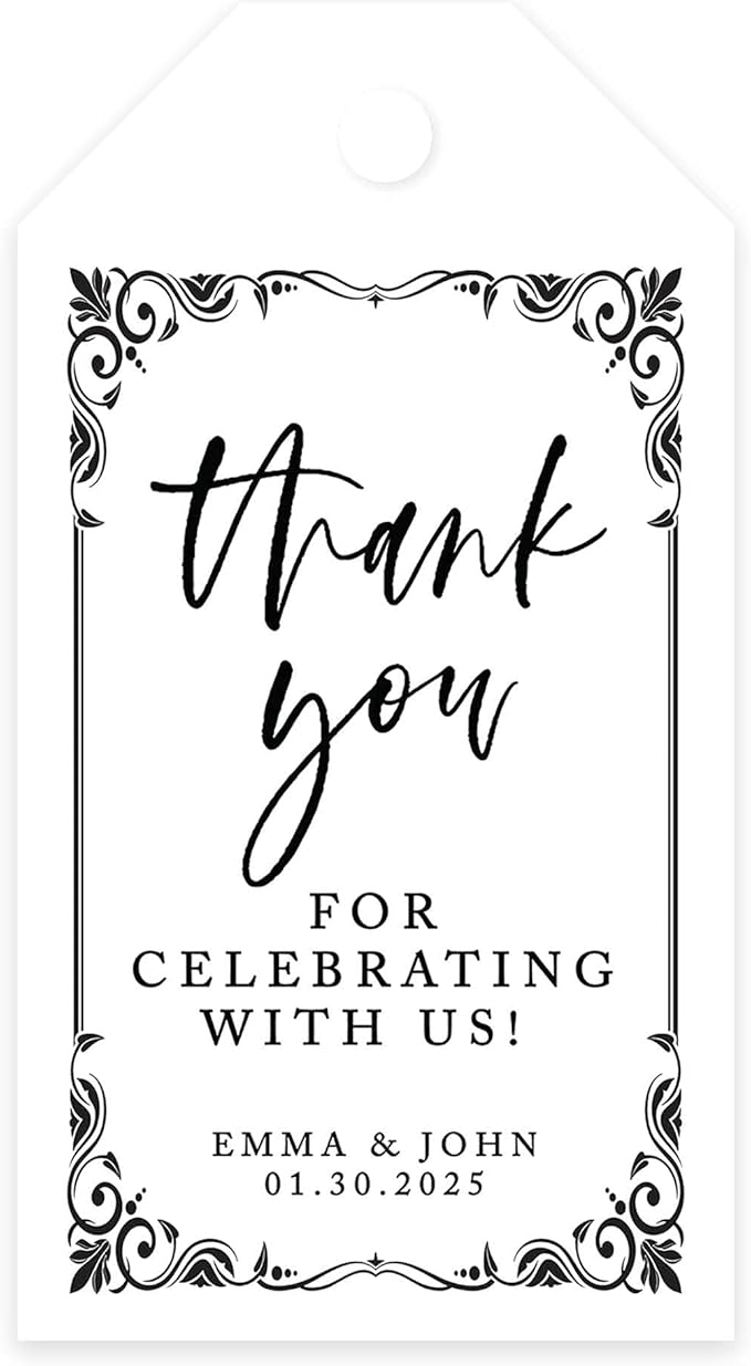 Andaz Press 100-Pack Personalized Thank You Tags by AndazPress