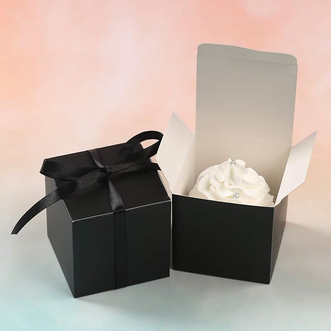 COTOPHER 60pcs Wedding Favor Boxes, Paper Gift Boxes 3x3x3 Inches Small Gift - Image 4