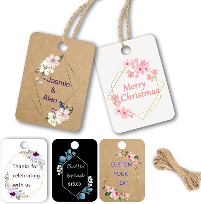 Custom Gift Tag, Personalized Favor Label, Kraft Wrapping Decoration, Wedding by Jishiletao