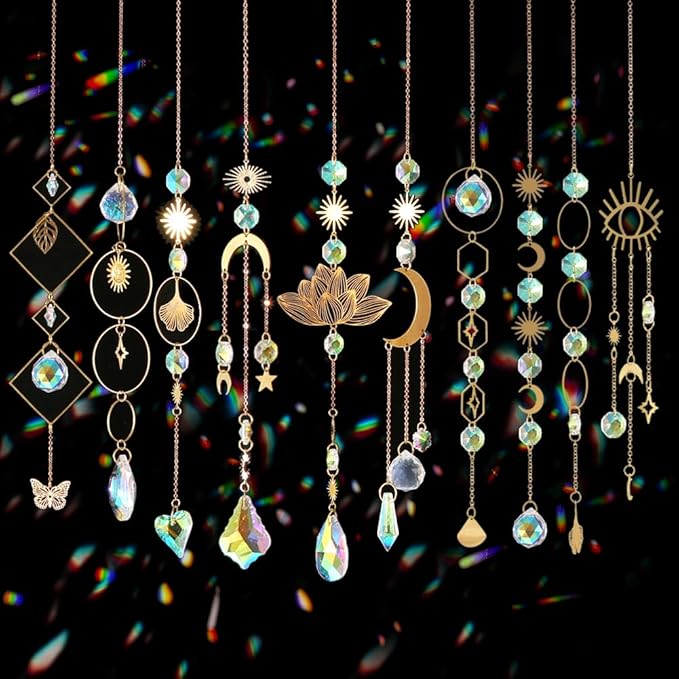 Sun Catchers, 10 Pieces Colorful Crystal Suncatcher by Worgree