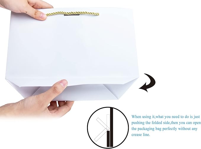HUAPRINT Gift Bags with Handles, 7.48×3.54×7.9 inches, Party Favor Bags with - Image 6