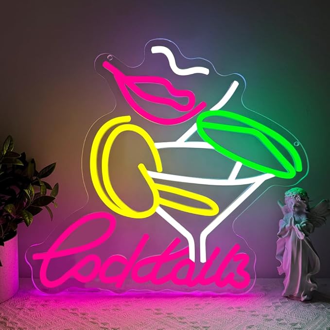 Cocktails Neon Sign, Cocktail Bar LED Neon Light - Image 6