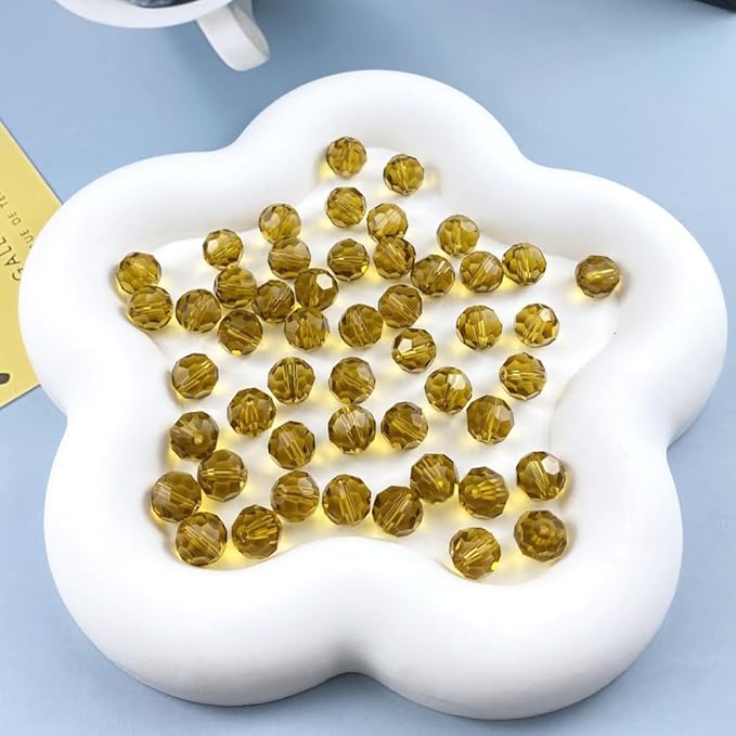 200 PCS 6mm Crystal Glass Beads Round Multiple Faceted Loose Spacer Glass Beads - Image 6