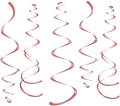 Rose Gold Party Hanging Swirl Decorations Sparkly Foil Streamer by WEVEN