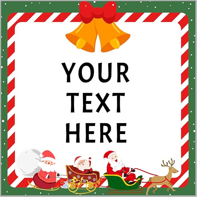 100-1000pcs Custom Stickers Merry Christmas Stickers Personalized Labels by Unknown