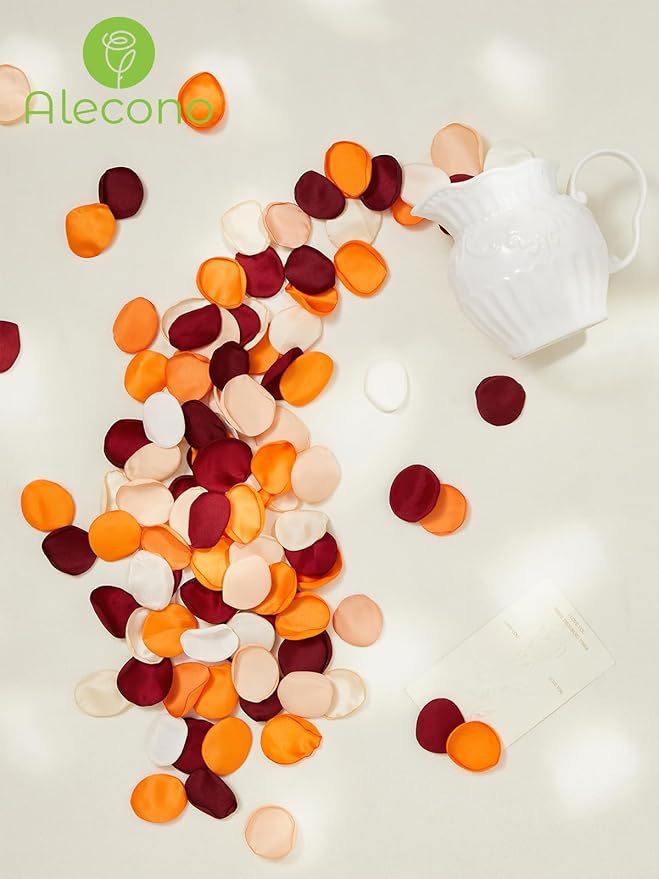 Alecono  Silk Rose Petals, Faux Rose Flower Petals Bulk - Image 3