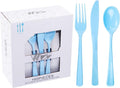 WDF 160 Piece Blue Plastic Silverware by WDF