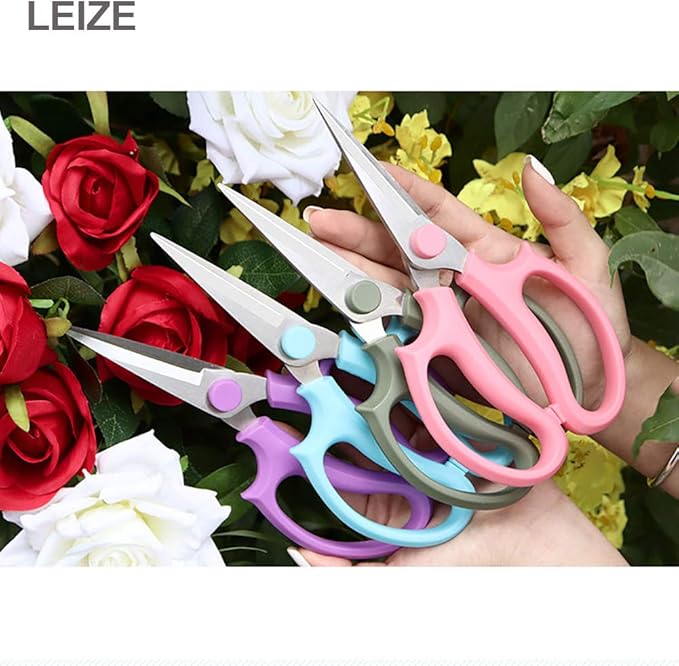 Leize Flower Scissors, Premium Thickened Stainless Steel Floral Shears - Image 5