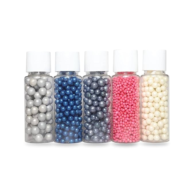 Confect Sprinkles Retro Pop Disco Ball Mashup Sprinkles Mix Navy Blue, Hot Pink - Image 2
