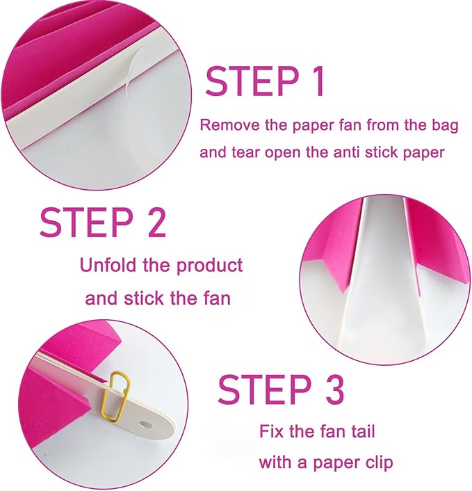 Red Graduation Party Decor, Girls Party Decorations, Party Supplies Party Fans - Image 3