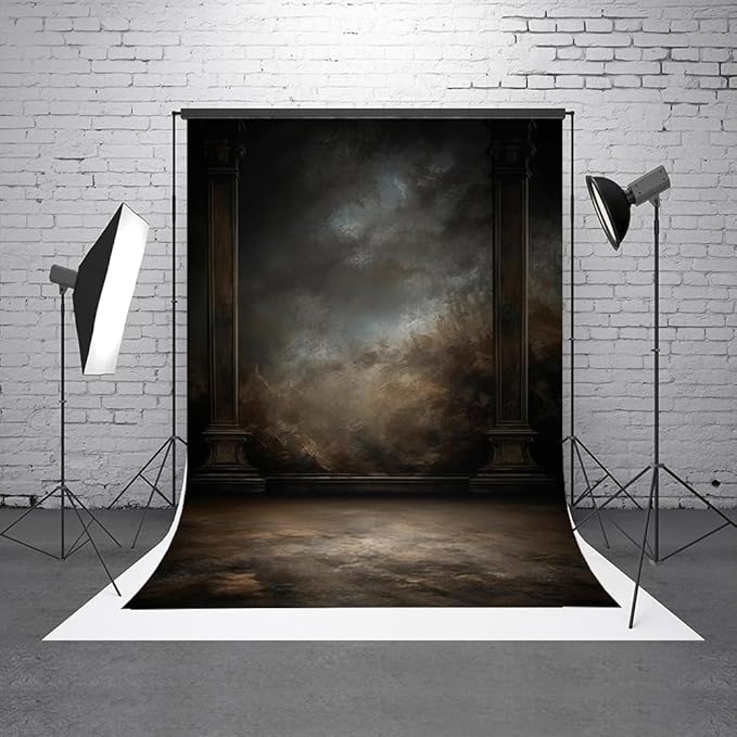 6x9ft Dark Vintage Photography Backdrops Portrait Photo Backdrop Wedding Bridal - Image 3