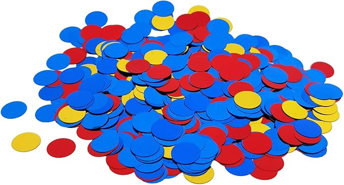 Gold and Red and Blue Foil Confetti, Round Dots Glitter Table Confetti by Tim%26Lin