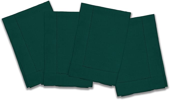 100% Pure Linen Green Napkins 20 x 20 Inch by HomeEkaa