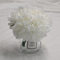 LADADA Artificial White Peony and Glass vase Decoration, Glass Bottle Set by LADADA