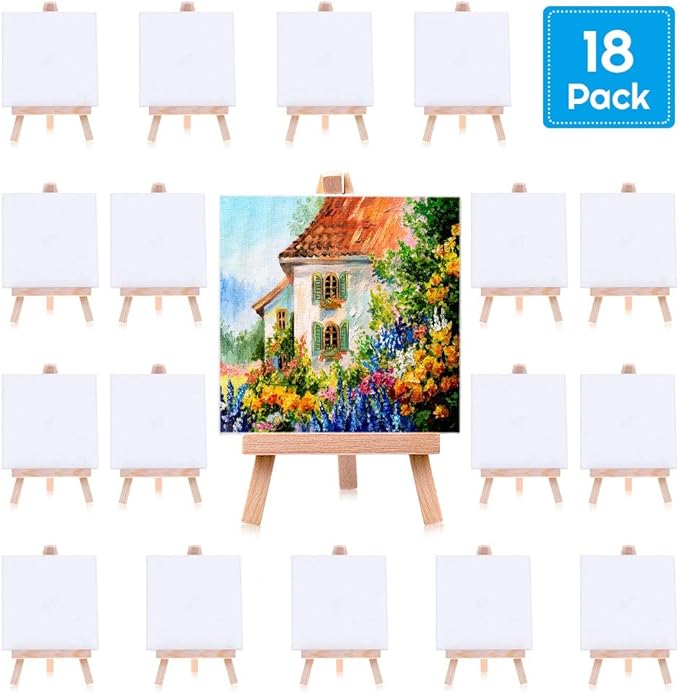 Mini Canvases 18 Pack, Cridoz Small Painting Canvas by cridoz