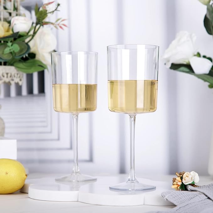 Ciaell 6 Pack Plastic Wine Glasses - 10 Oz Plastic Disposable Wine Glasses - Image 6