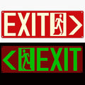 Photoluminescent Exit Signs, 14x5 inches, Self-Adhesive Aluminum, Left and by Unknown