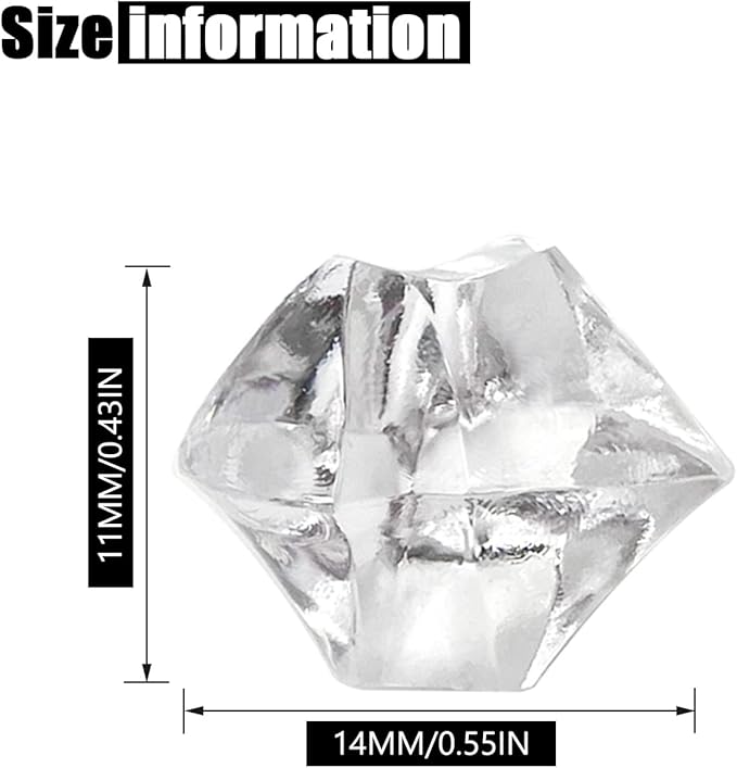 Fake Ice Cubes, 11 * 14 mm Artificial Ice Table Scatter, Fake Crushed Ice - Image 3