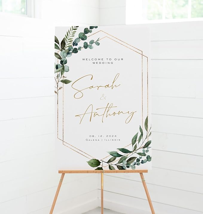 Personalized Wedding Welcome Sign, Pole Mount - Image 3
