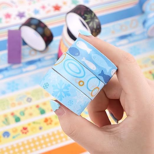30 Rolls Colorful Theme Washi Tape Set - Image 5