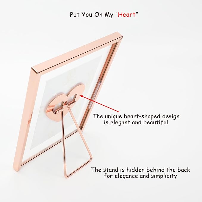 Rose Gold Floating Frame with “Heart”, - Image 3