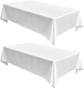 Fitable Linen Textured Tablecloths 2 Pack, Faux Burlap Rectangle Table Clothes by Fitable