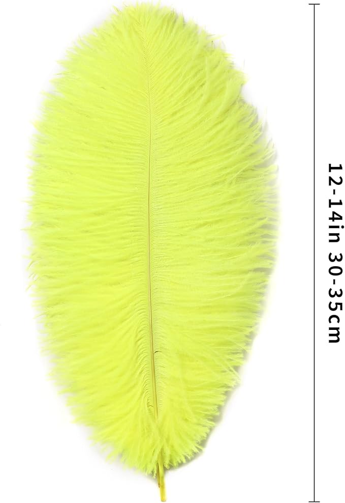 Ballinger Fluorescent Yellow Ostrich Feathers - Image 4