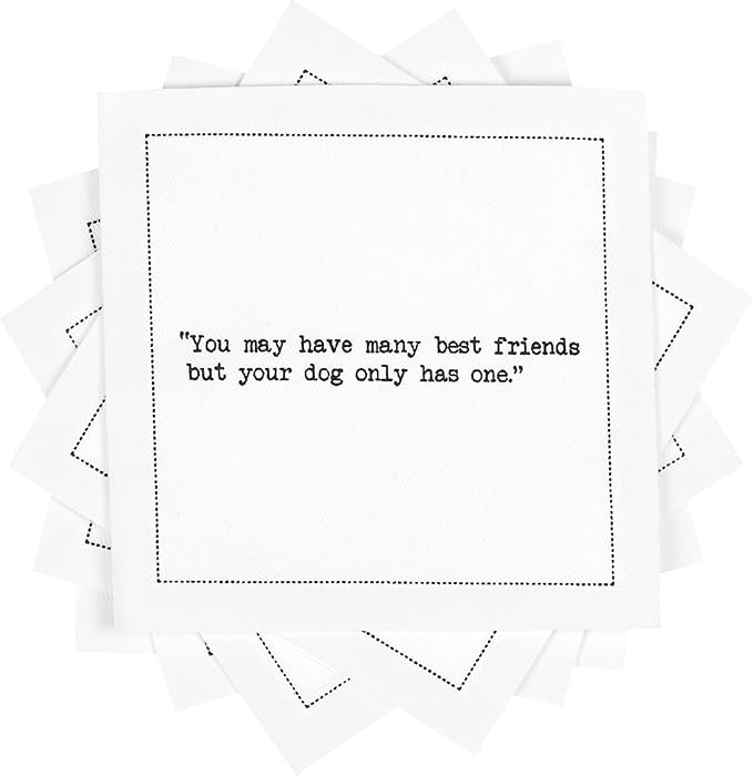 FIVE STAR NAPKINS Dog Quotes, Beverage Napkins, Bar Napkins, Cloth Napkins by FiveStarNapkins