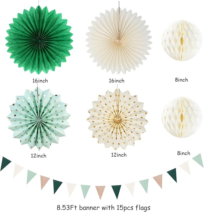 Olive-Sage Green Champagne-Gold Pink Party-Decorations - Image 2
