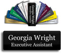 Custom Engraved Name Tag 1" x 3" Personalized Badge Magnetic or Pin Backing by GemAwards