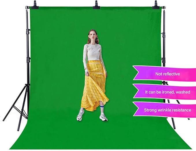 Green Screen Backdrop 6x9ft Photo Backdrop Chromakey Muslin Portrait Green - Image 3