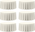BRILLMAX 6 Pack Ivory Round Tablecloths 132 Inch by BRILLMAX