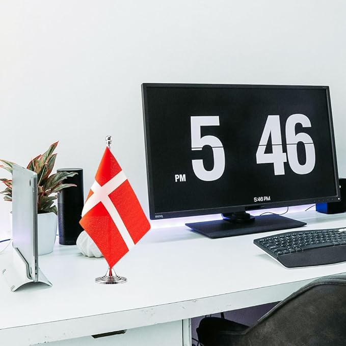 Denmark Flag Danish Flags, Small Mini Danish Desk Flag, Used - Image 5