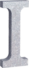 TONIFUL 8 Inch Silver Glitter Letter I Table Centerpiece A-Z Silver Birthday by TONIFUL