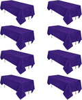 8 Pack Purple Tablecloth 60 x 102 Inch Rectangular Tablecloths by Heneger