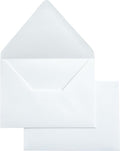 PONATIA 50PCS A7 Euro Flap Envelopes, 5.25 x 7.25'' White Envelopes by ponatia