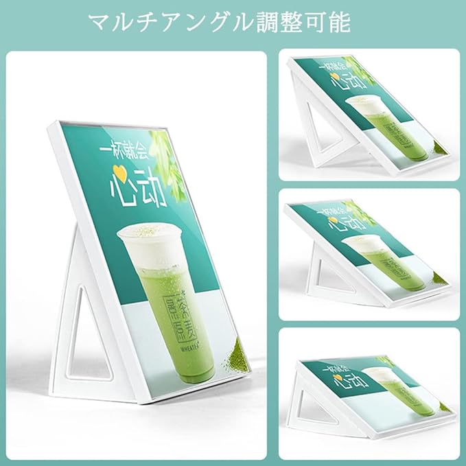 ABS Plastic Sign Holder，Menu Displays L Shape Sign Stand Vertical/Horizontal Use - Image 6