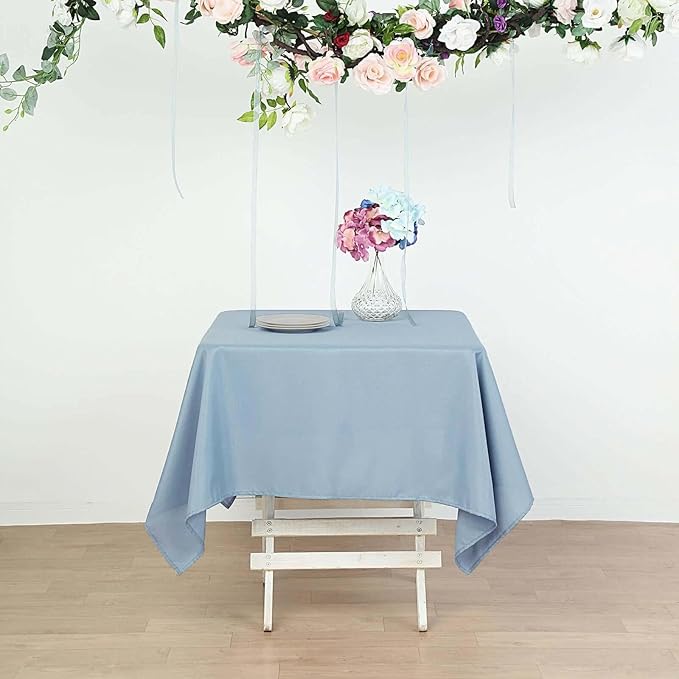 Efavormart 70" Square Linens Dusty Blue Wholesale Linens Polyester Square Linen by efavormart